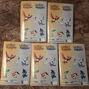 10x POKEMON STICKER SHEETS EVENT 2010 SOUL SILVER HEART GOLD RARE - 70 STICKERS